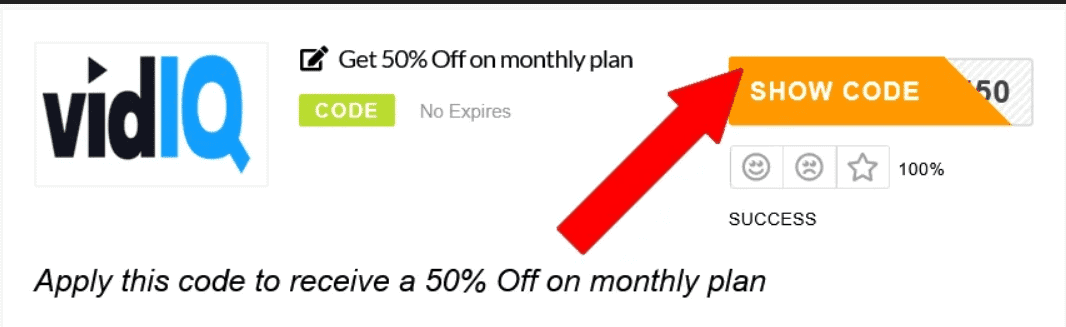 Use VidIQ Coupon Code 1