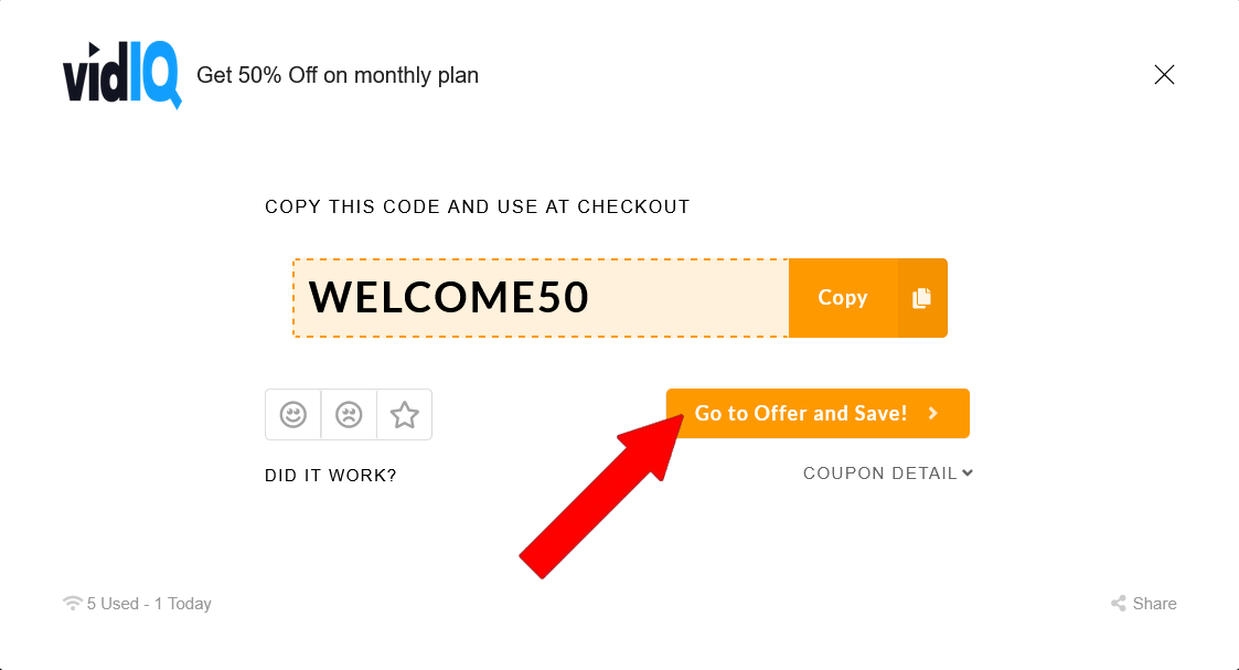 Use VidIQ Coupon Code 2